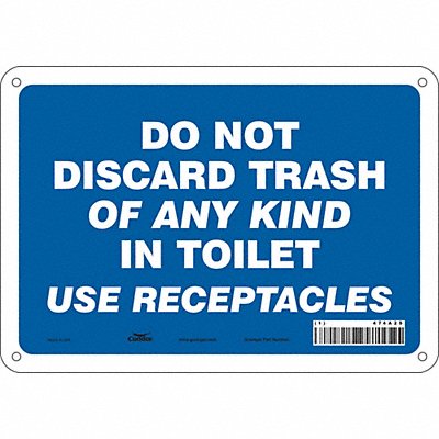 CONDOR 474A25 Safety Sign 7 in x 10 in Polyethylene
