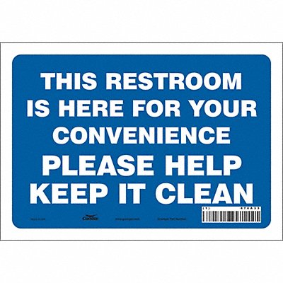 CONDOR 474A33 Safety Sign 7 in x 10 in Vinyl
