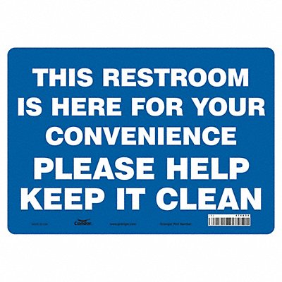 CONDOR 474A34 Safety Sign 10 in x 14 in Vinyl
