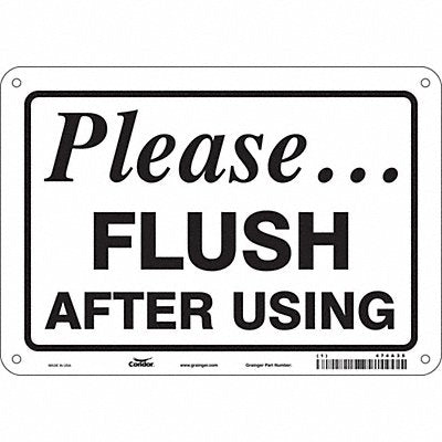 CONDOR 474A35 Safety Sign 7 in x 10 in Aluminum