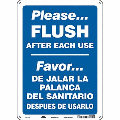 CONDOR 474A68 Safety Sign 14 in x 10 in Polyethylene