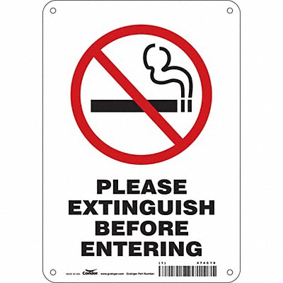CONDOR 474C10 K1147 Safety Sign 10 in x 7 in Aluminum