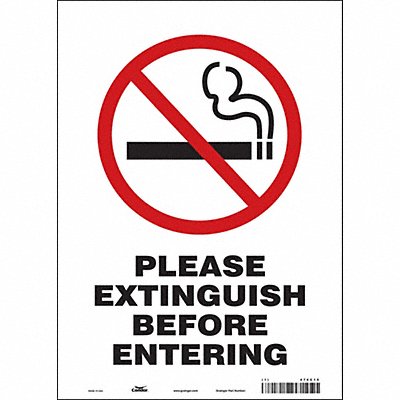 CONDOR 474C15 K1147 Safety Sign 14 in x 10 in Vinyl