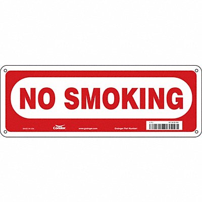CONDOR 474C46 Safety Sign 5 in x 14 in Polyethylene