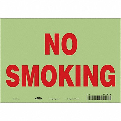 CONDOR 474C52 J7012 Safety Sign 14 inx10 in Glow Vinyl