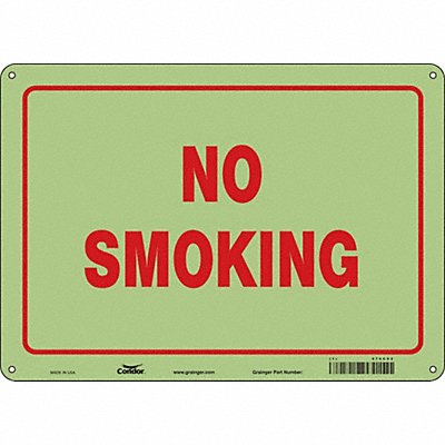 CONDOR 474C92 Safety Sign 10 in x 14 in Glow Vinyl