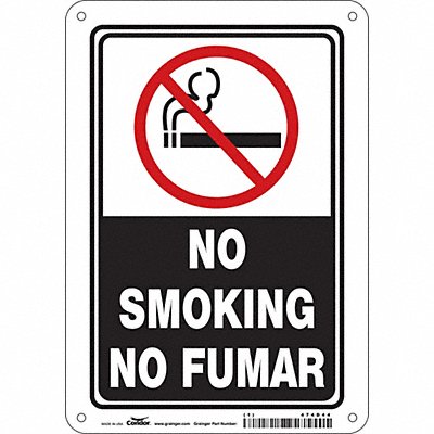 CONDOR 474D44 Safety Sign 10 inx7 in Aluminum