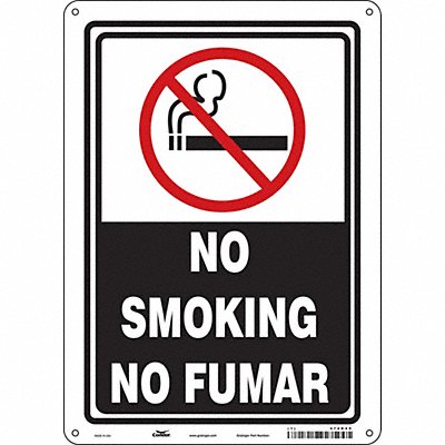 CONDOR 474D45 Safety Sign 14 inx10 in Aluminum