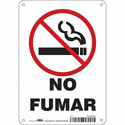 CONDOR 474D60 Safety Sign 10 in x 7 in Aluminum