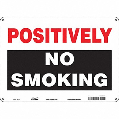 CONDOR 474D79 Safety Sign 10 in x 14 in Aluminum