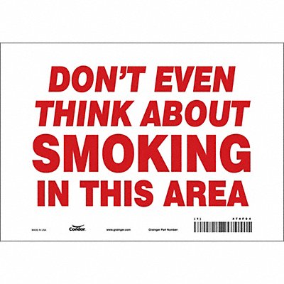 CONDOR 474F04 Safety Sign 7 in x 10 in Vinyl