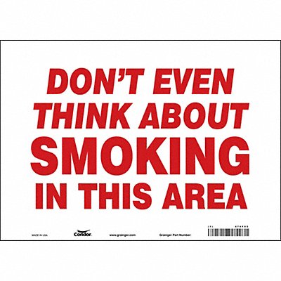 CONDOR 474F05 Safety Sign 10 in x 14 in Vinyl