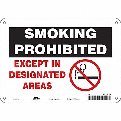 CONDOR 474F08 Safety Sign 7 inx10 in Polyethylene