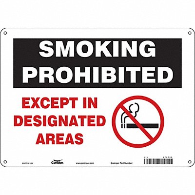 CONDOR 474F09 Safety Sign 10 inx14 in Polyethylene