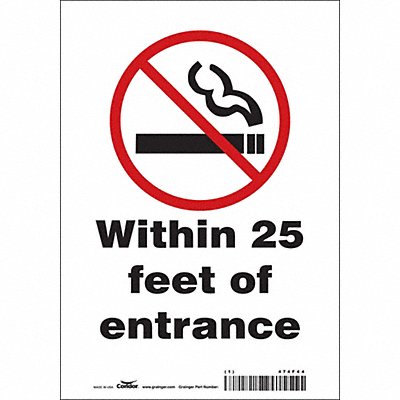 CONDOR 474F44 Safety Sign 10 inx7 in Vinyl
