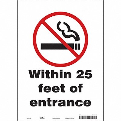 CONDOR 474F45 Safety Sign 14 inx10 in Vinyl