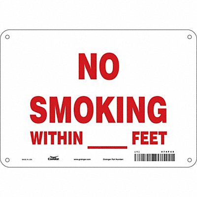 CONDOR 474F46 J7017 Safety Sign 7 in x 10 in Aluminum