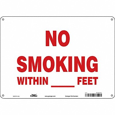 CONDOR 474F47 J7017 Safety Sign 10 in x 14 in Aluminum