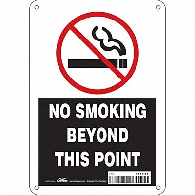CONDOR 474F90 Safety Sign 10 in x 7 in Polyethylene