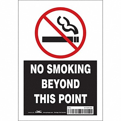 CONDOR 474F92 Safety Sign 10 in x 7 in Vinyl