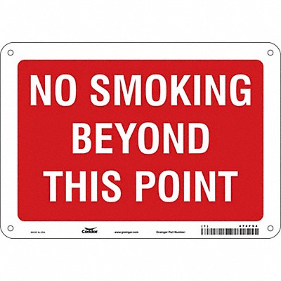 CONDOR 474F94 Safety Sign 7 in x 10 in Aluminum