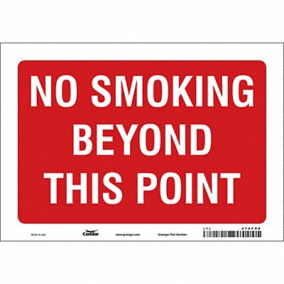 CONDOR 474F98 Safety Sign 7 in x 10 in Vinyl