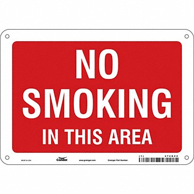 CONDOR 474G22 Safety Sign 7 in x 10 in Aluminum