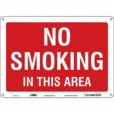 CONDOR 474G23 Safety Sign 10 inx14 in Aluminum