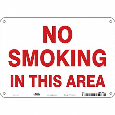CONDOR 474G32 J7016 Safety Sign 7 in H x 10 in W Aluminum