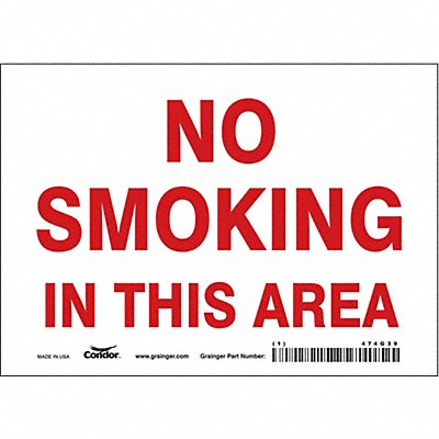 CONDOR 474G39 J7016 Safety Sign 5 inx7 in Vinyl