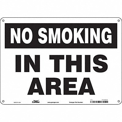 CONDOR 474G43 Safety Sign 10 in x 14 in Aluminum