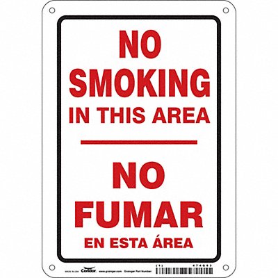 CONDOR 474G63 Safety Sign 10 in x 7 in Aluminum