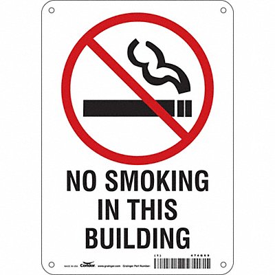 CONDOR 474G69 Safety Sign 10 inx7 in Aluminum