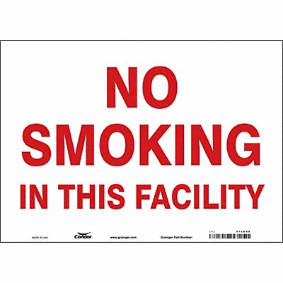 CONDOR 474G98 Safety Sign 10 in x 14 in Vinyl