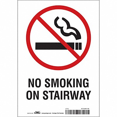 CONDOR 474H19 Safety Sign 10 in x 7 in Aluminum