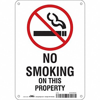 CONDOR 474H25 Safety Sign 10 in x 7 in Aluminum
