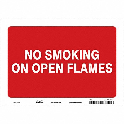 CONDOR 474H61 Safety Sign 7 in x 10 in Vinyl