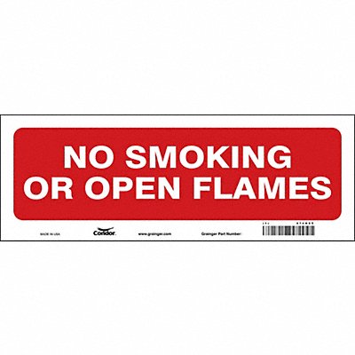 CONDOR 474H65 Safety Sign 5 in x 14 in Vinyl