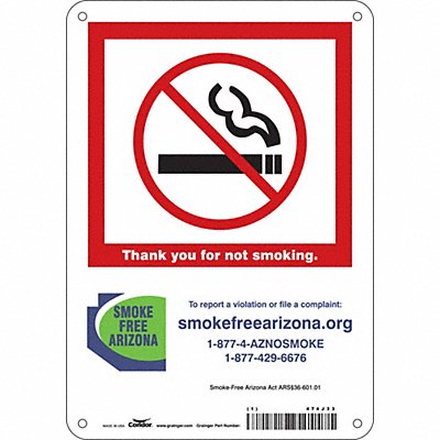 CONDOR 474J33 Safety Sign 10 in x 7 in Aluminum