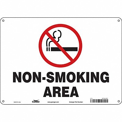 CONDOR 474J61 Safety Sign 10 inx14 in Aluminum