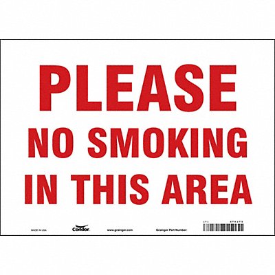 CONDOR 474J73 Safety Sign 10 in x 14 in Vinyl