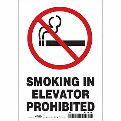 CONDOR 474K04 Safety Sign 10 inx7 in Vinyl