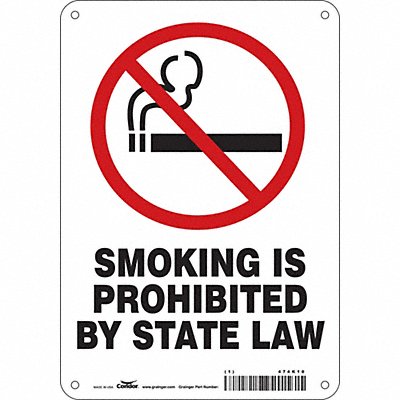 CONDOR 474K10 Safety Sign 10 inx7 in Polyethylene