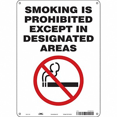 CONDOR 474K16 Safety Sign 14 inx10 in Aluminum