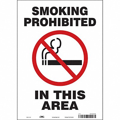 CONDOR 474K26 Safety Sign 14 in x 10 in Vinyl