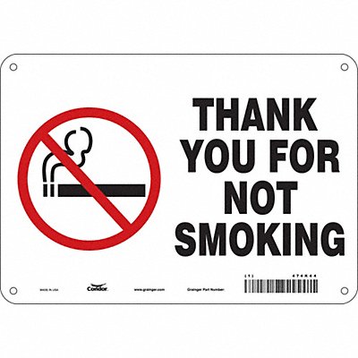 CONDOR 474K44 Safety Sign 7 in x 10 in Aluminum