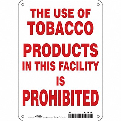 CONDOR 474K59 Safety Sign 10 inx7 in Polyethylene