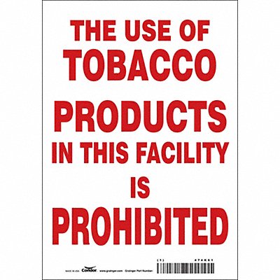 CONDOR 474K61 Safety Sign 10 inx7 in Vinyl