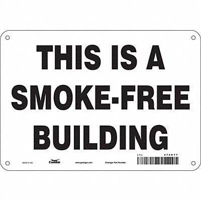 CONDOR 474K77 Safety Sign 7 in x 10 in Polyethylene