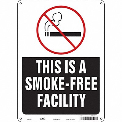 CONDOR 474K88 Safety Sign 14 in x 10 in Aluminum